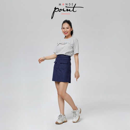 Chân váy Monde Point MPWA0616320 màu xanh navy | BigBuy360 - bigbuy360.vn