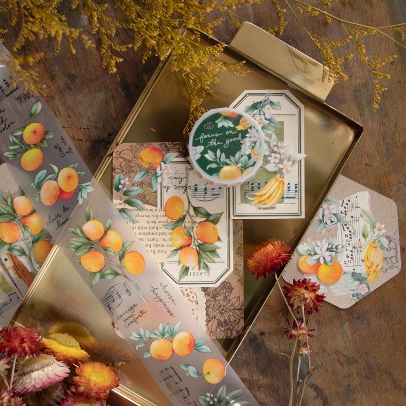 Sticker quả cam thiết kế loidesign cắt sẵn từng hình