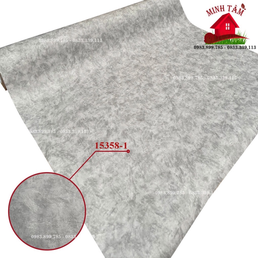 Giấy dán tường xi măng - Decal dán tường xi măng khổ 60cm  có keo sẵn bóc dán