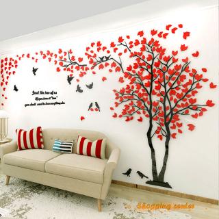 Miếng dán tường vinyl 3D hình cây