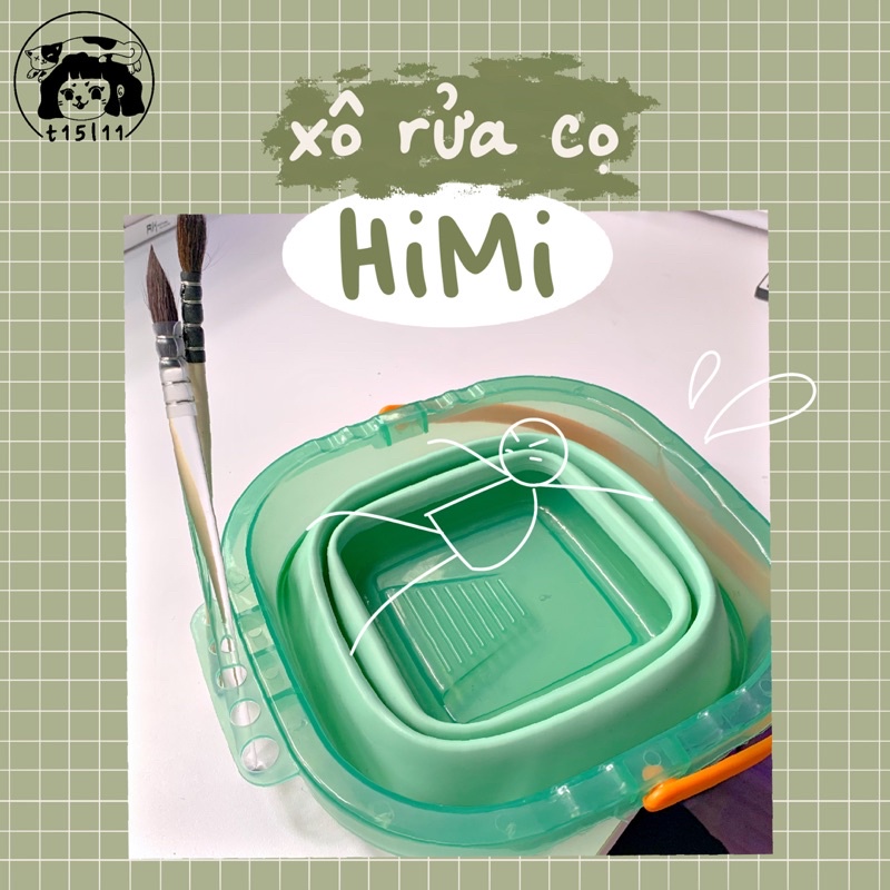 Xô rửa cọ HiMi gấp gọn tiện lợi