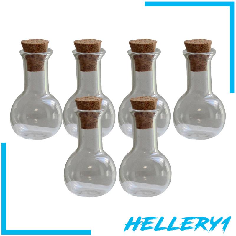 [Hellery1] Set 6 Bình Thủy Tinh Mini Có Nút Bần