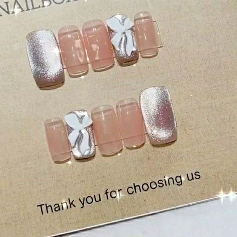 nailbox mắt mèo kim cương nơ