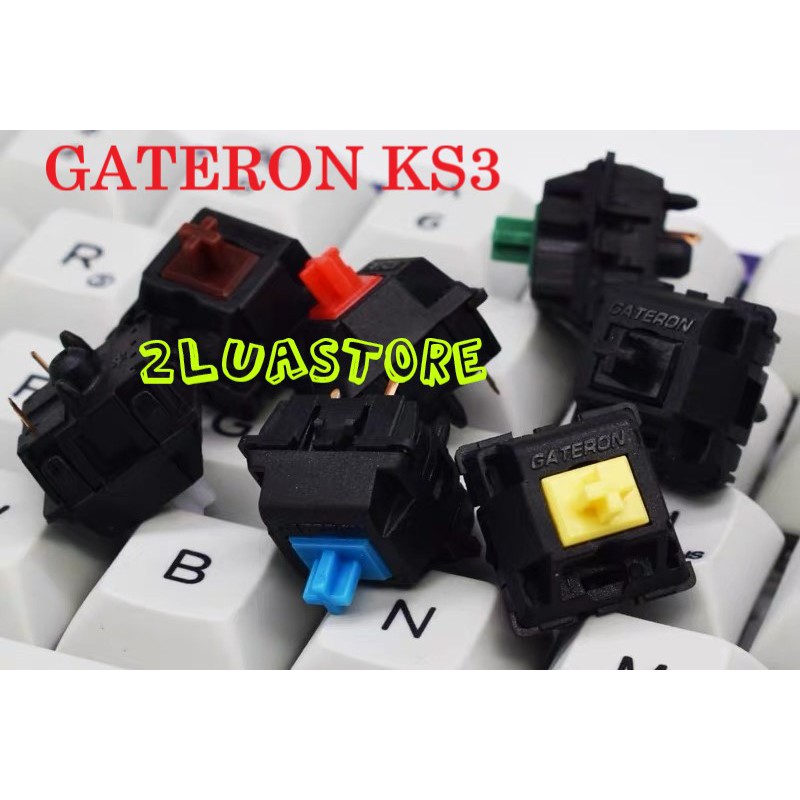 Switch Gateron KS3 top/bot đen cho bàn phím cơ (loại 5 pin)