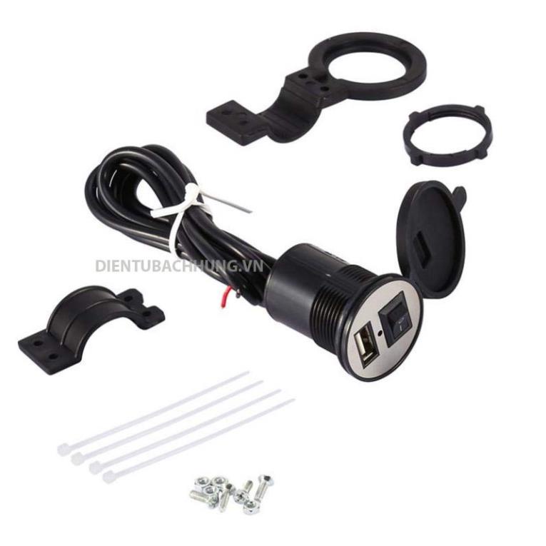 Sạc điện thoại gắn trên xe máy YF-121 12v - 2.1A