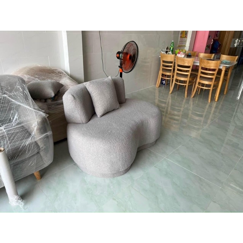 Sofa cong khúc xương Bắc âu 1m4