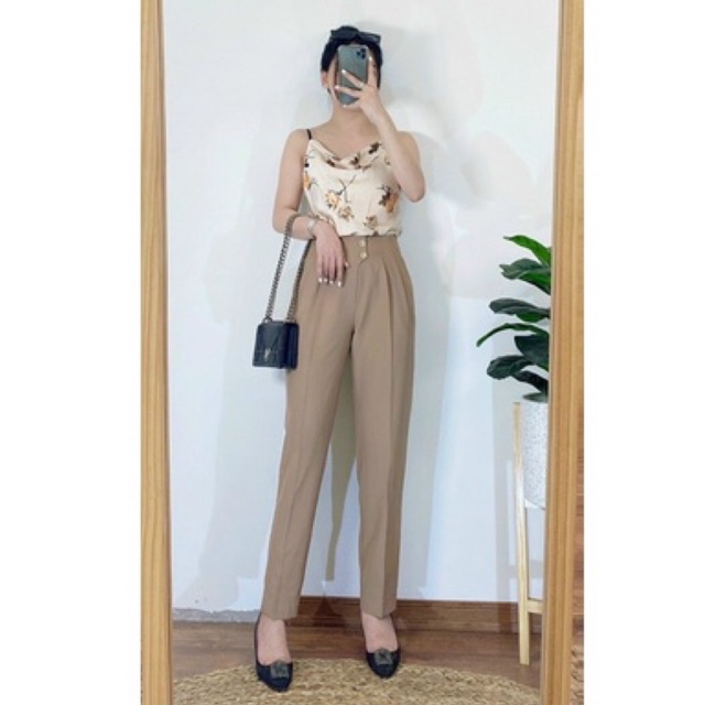 QUẦN BAGGY LỤA 2 CÚC LỆCH MS14900
