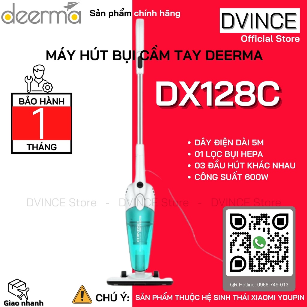 Máy Hút Bụi Cầm Tay DEERMA DX128C (Bảo Hành 1 Tháng) - Hàng Chính Hãng | DVINCE Store