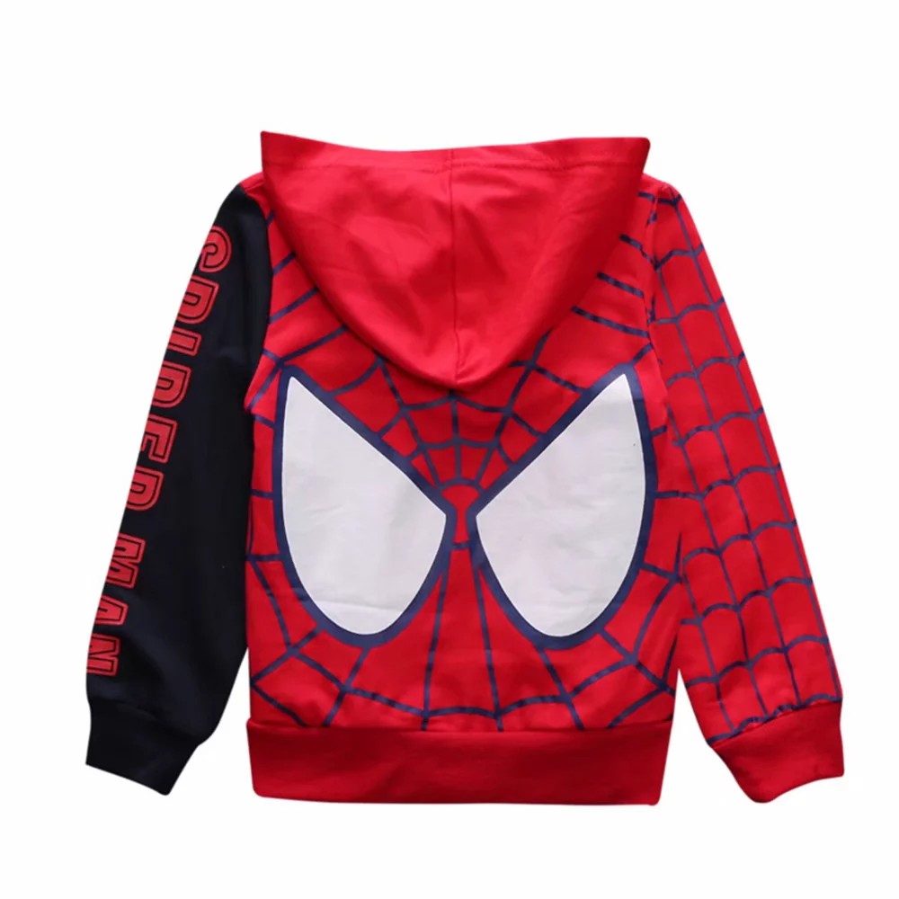 Áo khoác hoodie có trùm đầu in hình Spiderman cho bé trai