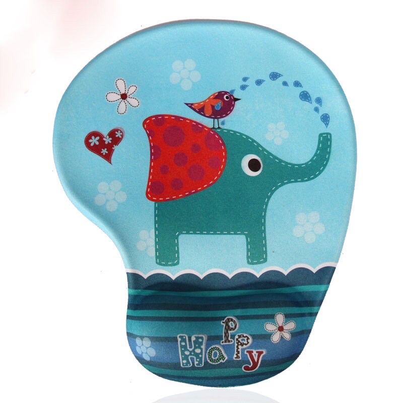 Tấm lót chuột, bàn di chuột có đệm đỡ cổ tay hình thú giao ngẫu nhiên