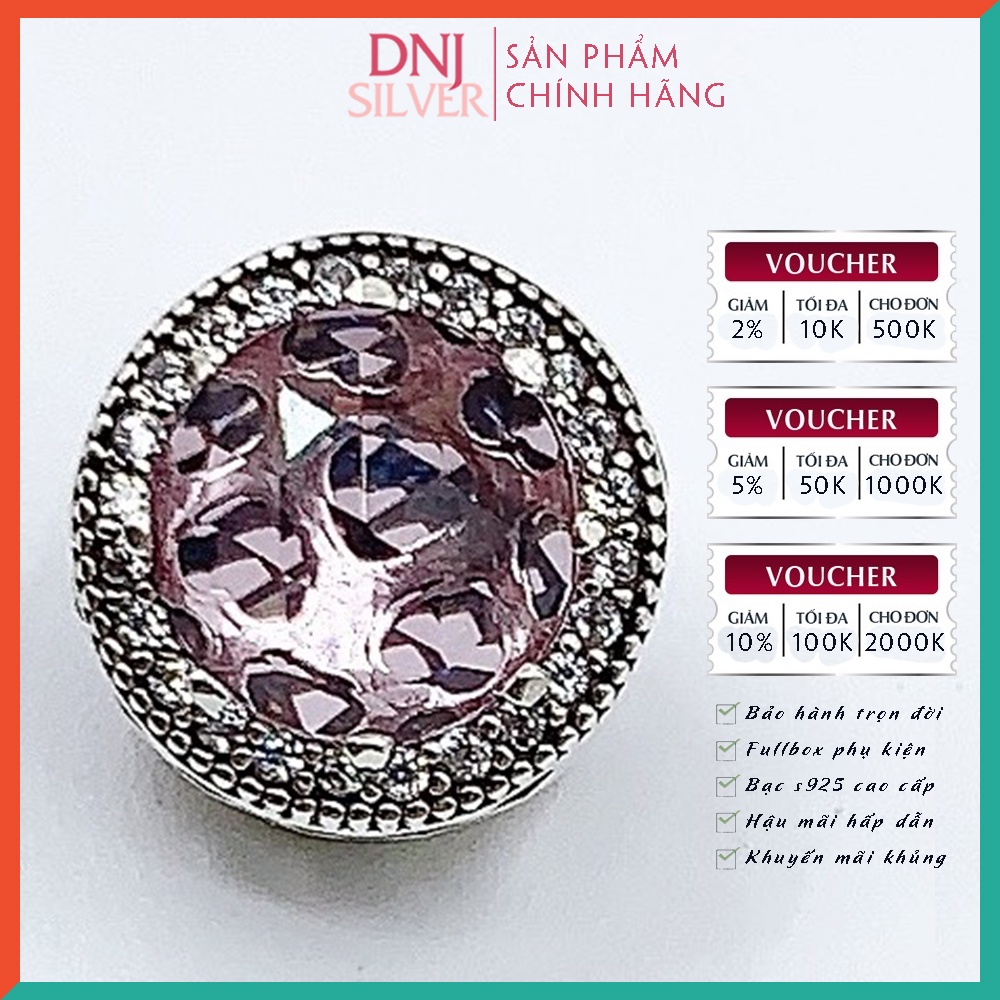 [Hàng cao cấp] Vòng tay bạc 925 cao cấp dành cho nữ - Vòng tay charm bạc Ngôi nhà hoa hồng, tình yêu ngọt ngào - DNB014