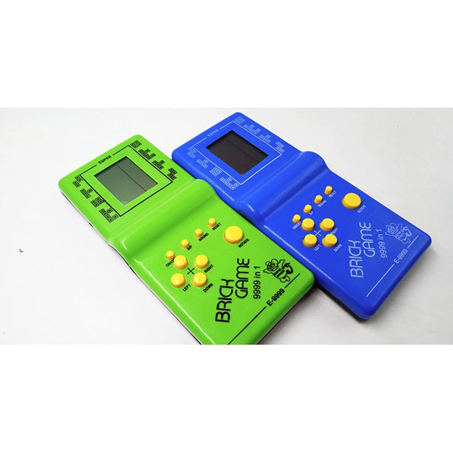 MÁY CHƠI GAME 4 NÚT XẾP GẠCH HUYỀN THOẠI, bấm điện tử tay cầm trắng đen dùng pin, trò chơi ký ức tuổi thơ rắn ăn mồi