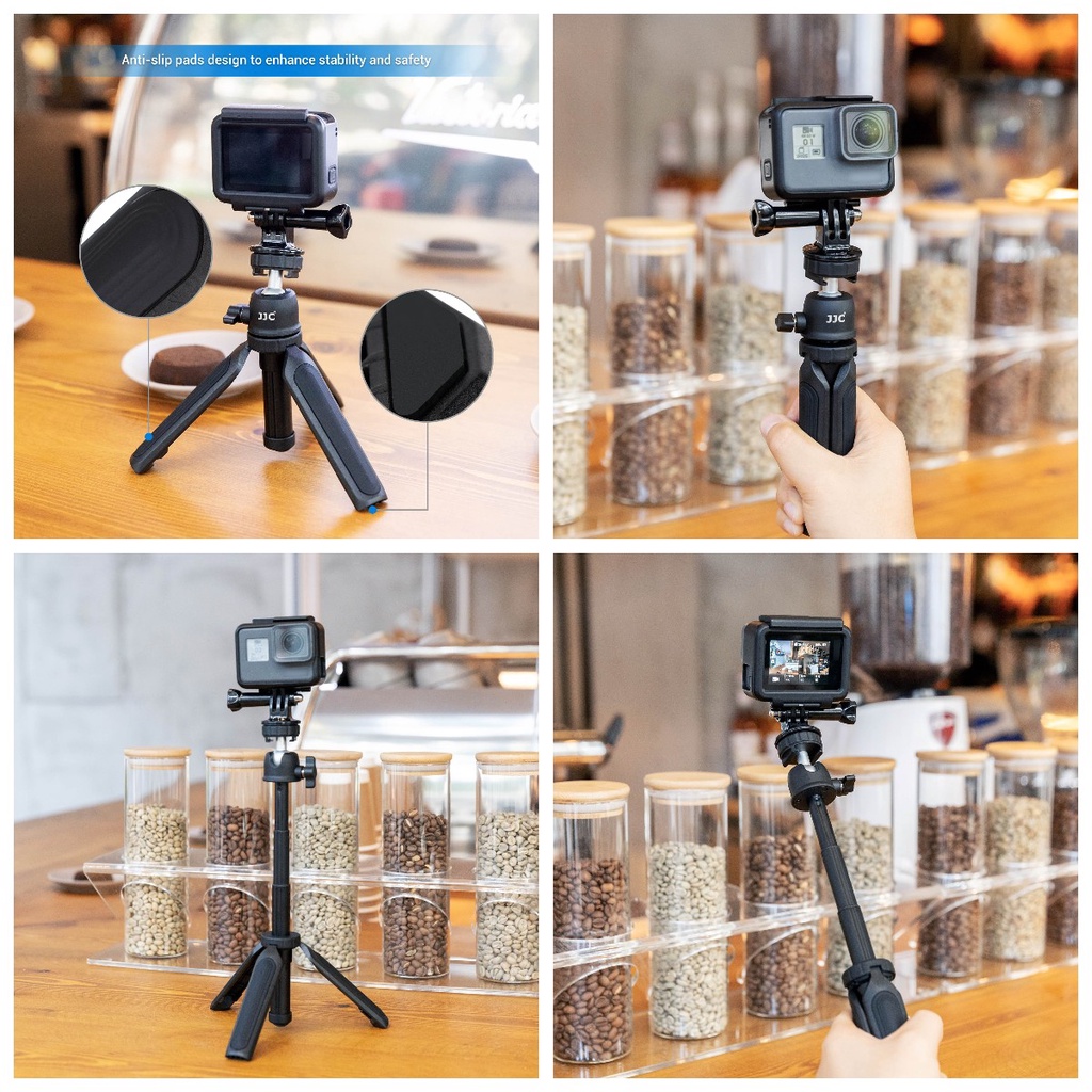 Giá đỡ ba chân JJC mini hỗ trợ 1/4"-20" thích hợp cho máy ảnh Gopro SON RX100/ RIC GR/ CAN G7X