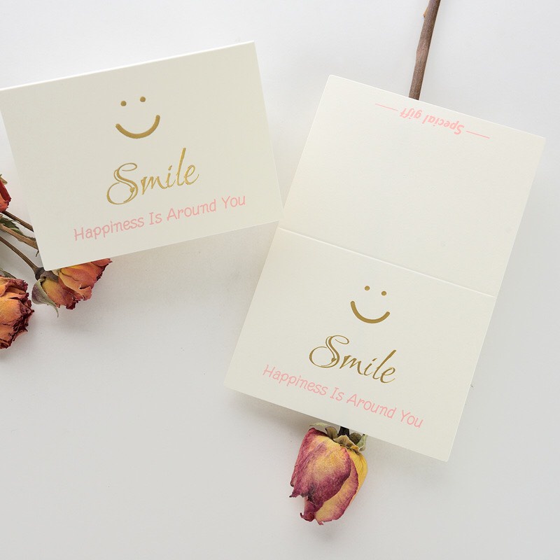 Thiệp sinh nhật, cám ơn đơn giản xinh xắn 9x7cm