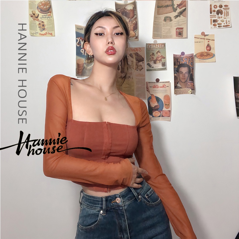 Áo corset tay dài kiểu xương cá dành cho nữ