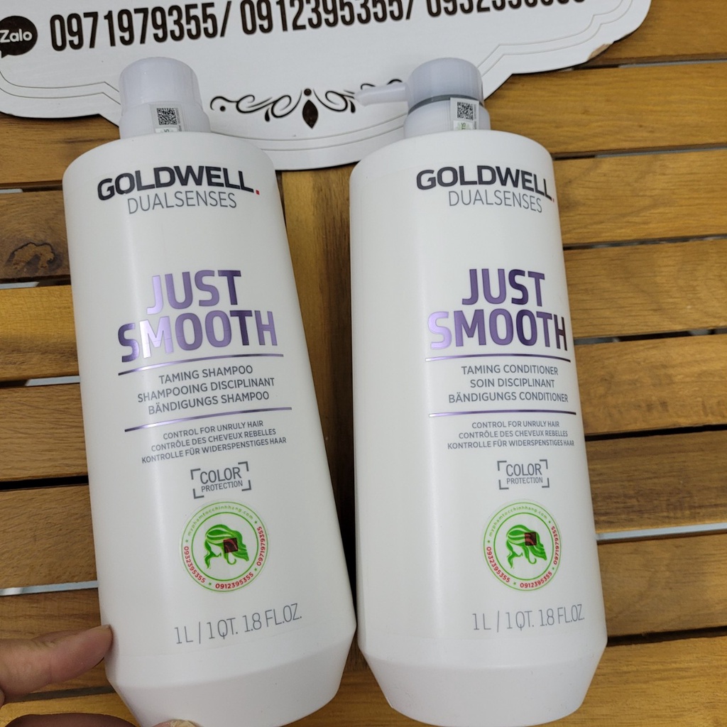 DẦU GỘI XẢ GOLDWELL SUÔN MƯỢT JUST SMOOTH 1000ML