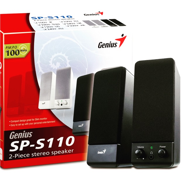 Loa Vi Tính Genius SP-S110 Tích Hợp Cổng Tai Nghe 3.5 Truyền Âm Thanh