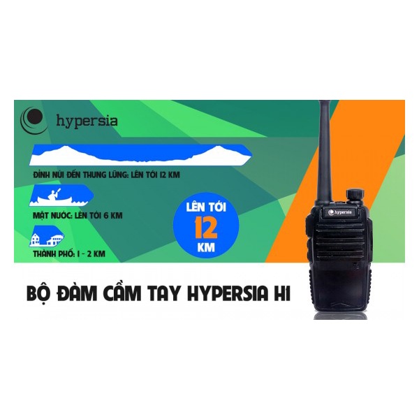 Bộ Đàm Cầm Tay Hypersia H1 Đàm Thoại Trong Quán Cafe, Cửa Hàng Bảo Hành 12 Tháng
