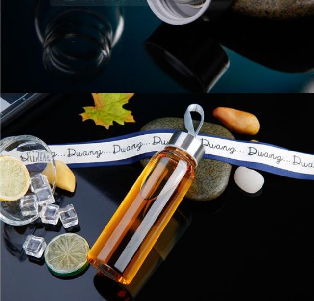 CHAI THUỶ TINH 500ML NẮP CÓ DÂY XÁCH