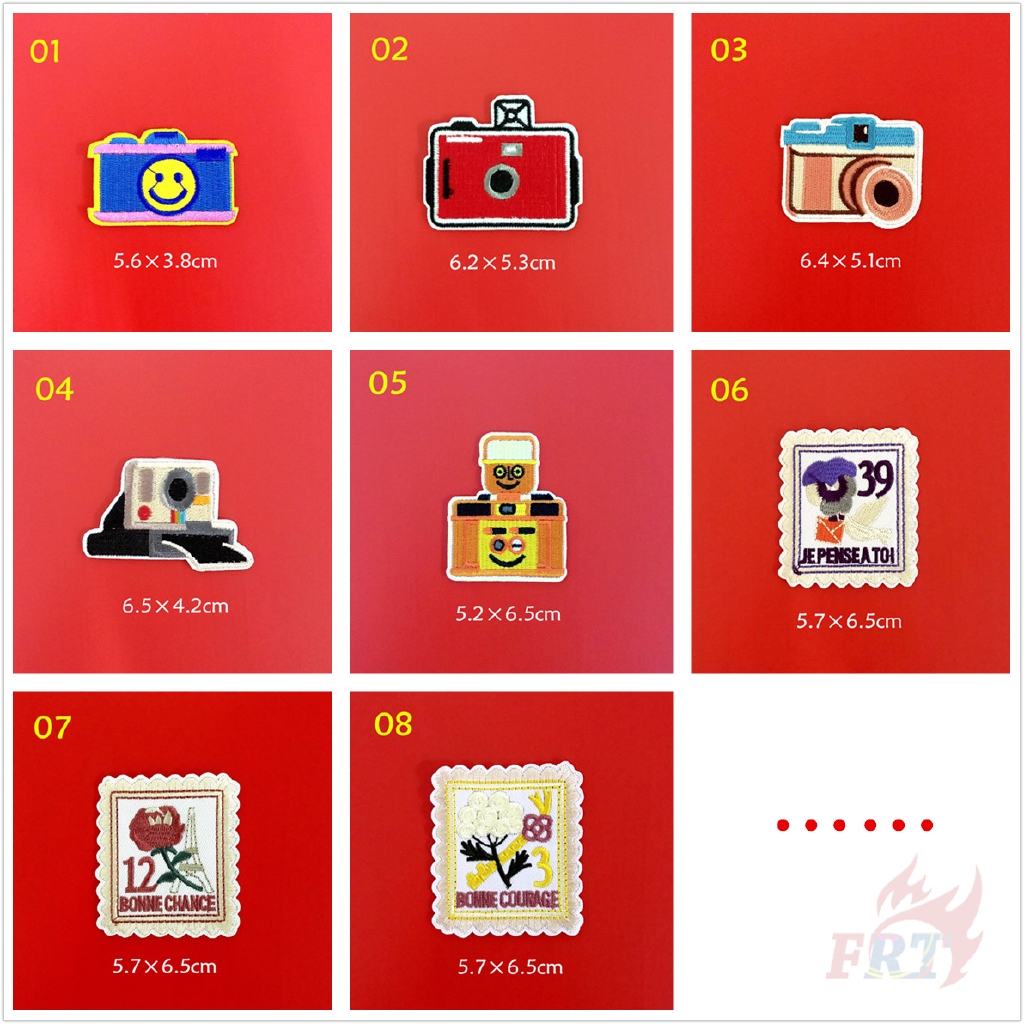 Nhập WAFACB01 giảm 10K_ Sticker ủi thêu hình máy ảnh（☸ INS - Camera & Stamps Patch ☸）