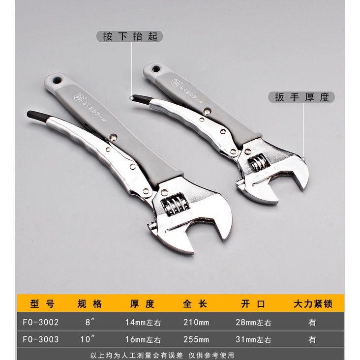 Mỏ lết kiêm kìm kềm bấm kẹp chết Nhật Bản FukuokaTools FO-3002/FO-3003