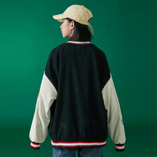 🅷🅾🆃⚾ Áo khoác đồng phục bóng chày nhung oversized trẻ trung năng động | BigBuy360 - bigbuy360.vn