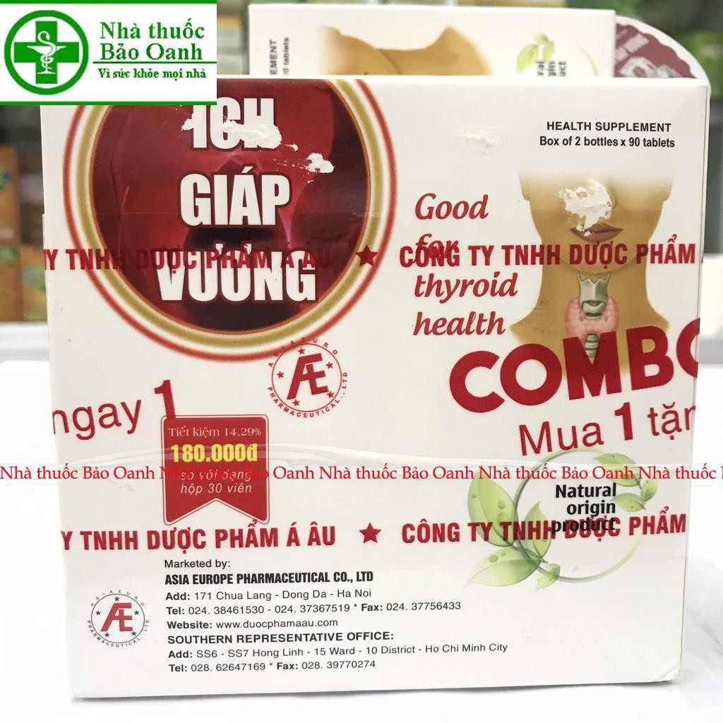 Ích Giáp Vương - Hỗ Trợ Tuyến Giáp Hộp 2 Lọ 180 Viên Tặng 1 Hộp Vỉ 30 viên