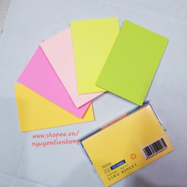Giấy nhớ 5 màu  5cmx7,5cm