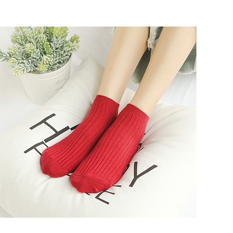 VỚ TRƠN CỔ NGẮN BASIC - TẤT NAM NỮ