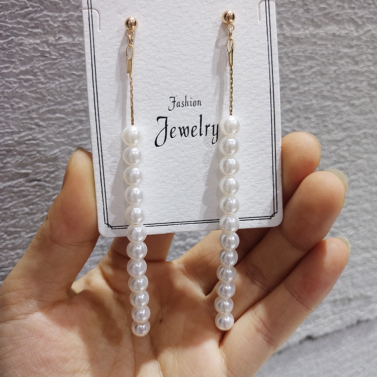 Đôi Khuyên Tai Dài Tua Rua Thời Trang Nhật Hàn