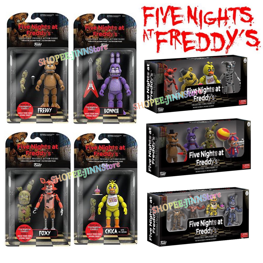 Bộ 4 mô hình đồ chơi nhân vật FUNKO FIVE NIGHTS AT FREDDY'S / FNAF 2016 Bộ đồ chơi mô hình BONNIE FOXY CHICA FREDDY