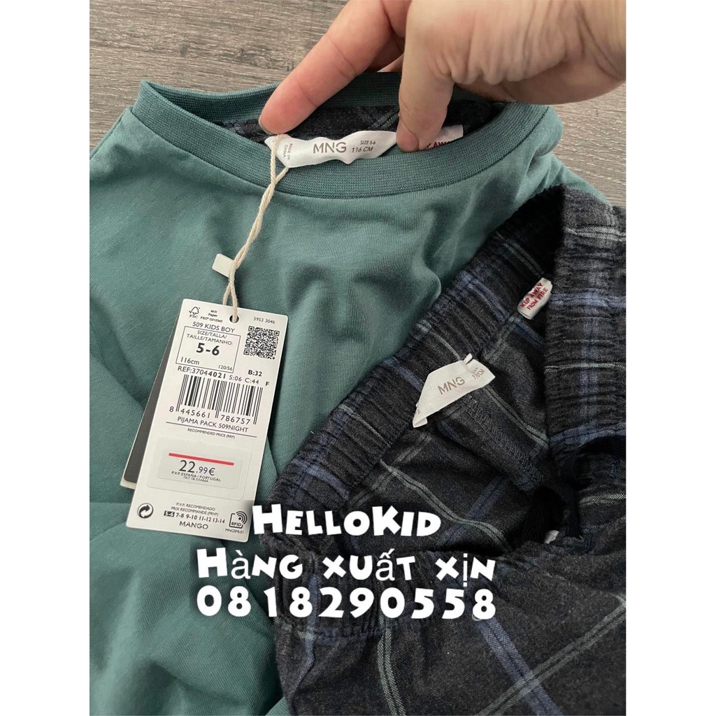 B339 - Bộ PJ quần kẻ MNG bé trai