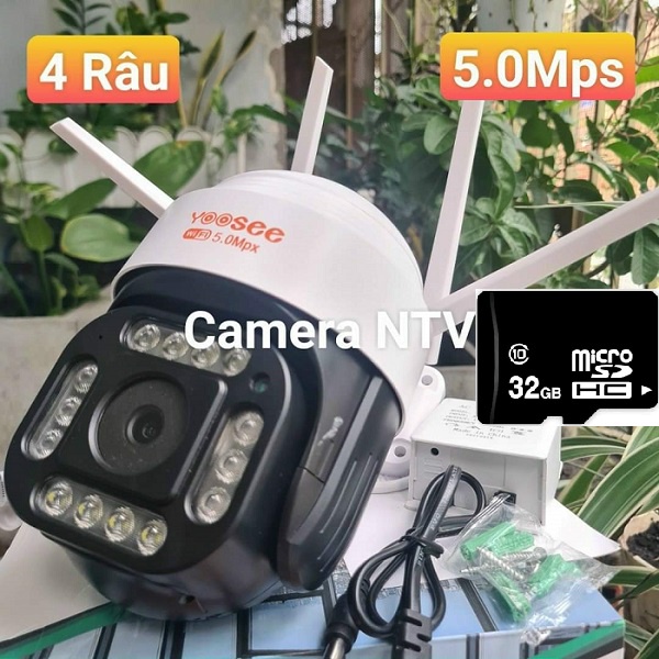 CAMERA YOOSEE PTZ 4 RÂU 14 LED XOAY 360 ĐỘ - CHỐNG NƯỚC - QUAY ĐÊM CÓ MÀU - HÌNH ẢNH RÕ NÉT