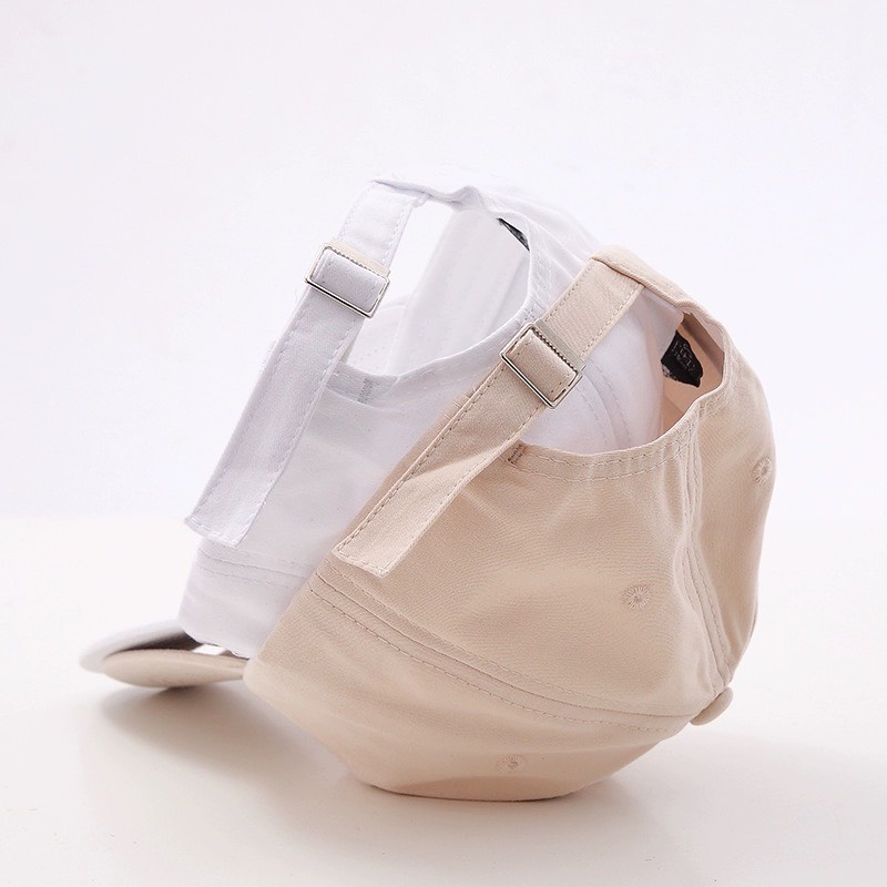 Mũ lưỡi trai HAZIN chất liệu vải kaki bền đẹp thêu chữ Memorie cao cấp form chuẩn phong cách nón kết thời trang