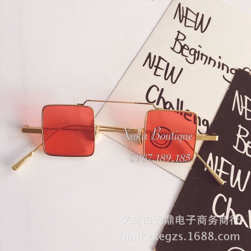 Kính Mát Gọng Vuông Thời Trang Trẻ Em , Kính Mát Mắt Bé Trai Bé Gái Từ 1 Tuổi Đến 8 Tuổi, Chống Tia UV400 Bảo Vệ Mắt