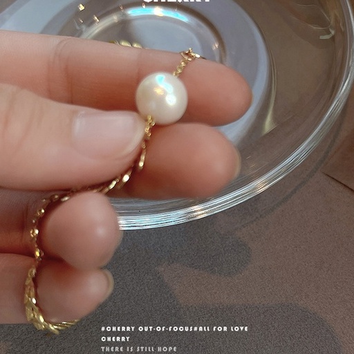 Vòng cổ Hình Lá Đính Ngọc Trai Phong Cách hip hop Hàn Quốc Cho Nữ