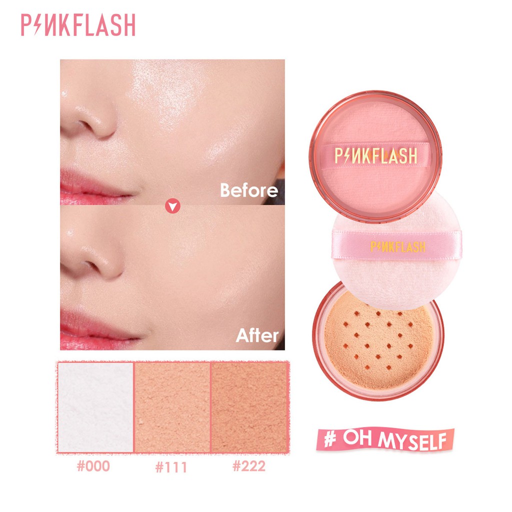 Phấn phủ PINKFLASH kiềm dầu lâu trôi 30g