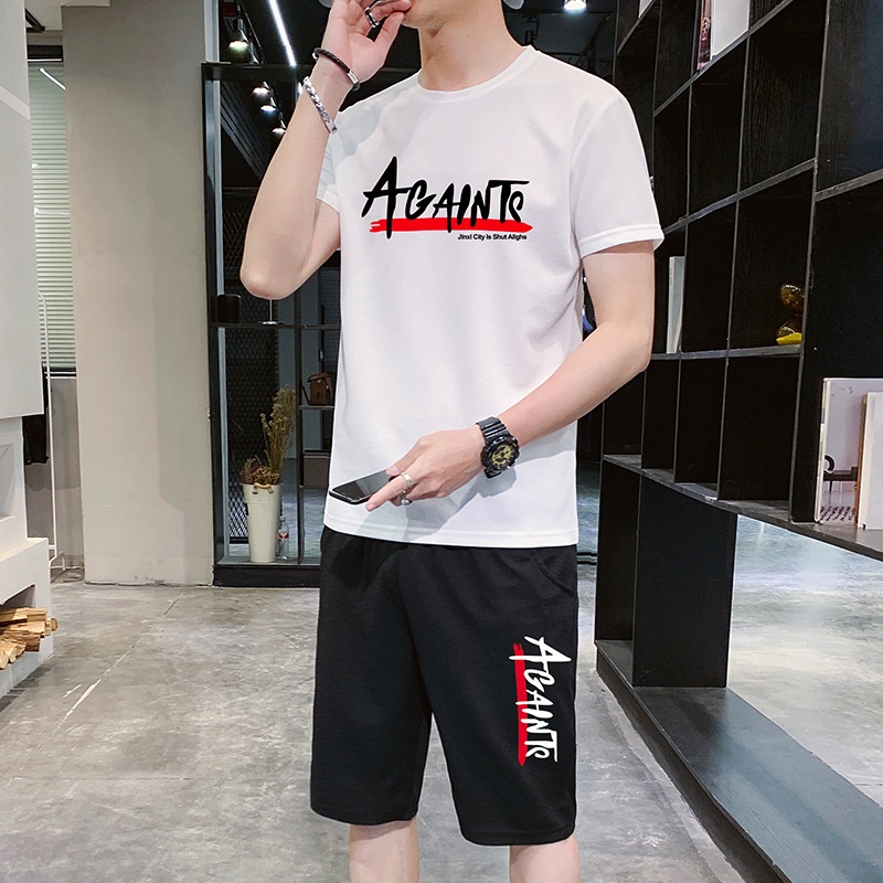 Bộ thể thao nam, bộ quần áo mặc nhà thể thao nam mùa hè phong cách cao cấp WolMaxx