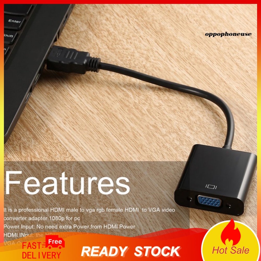 Cáp Chuyển Đổi Hdmi Sang Vga Cho Pc / Laptop / Hdtv / Dvd Oppo_1080P