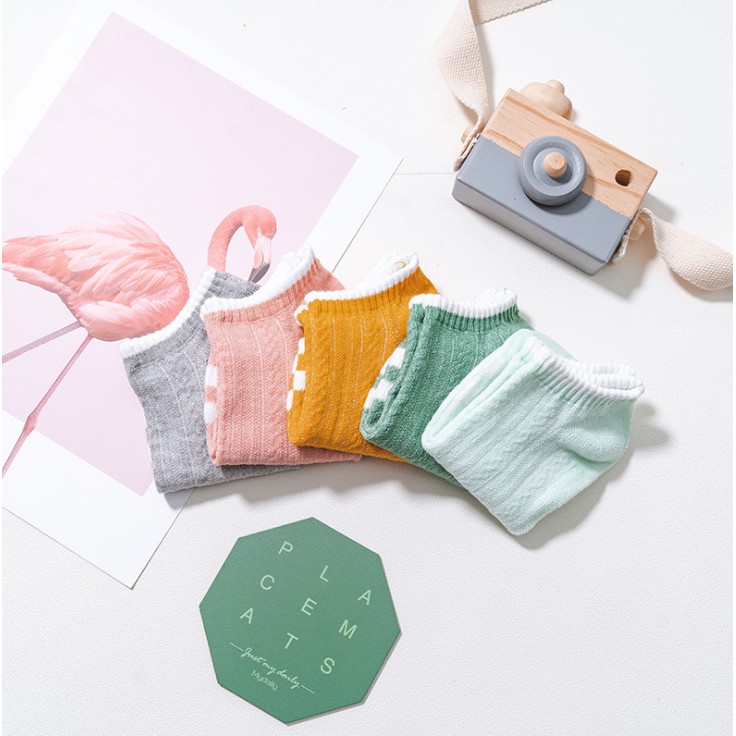 Set 10 Đôi Tất Nữ Ngắn Cổ 2 Sọc Siêu Hot