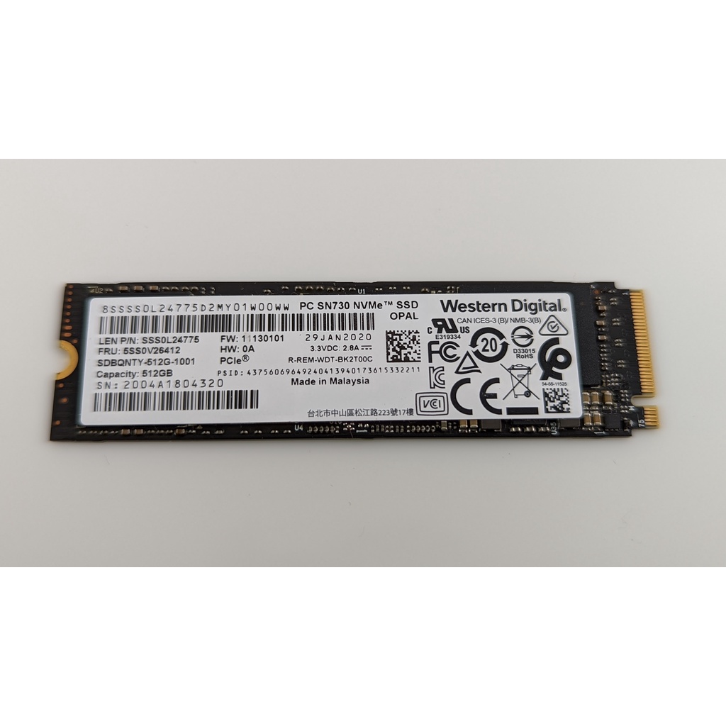 Ổ Cứng SSD Western SN 730 NVME 512Gb.Chính hãng mới 100% bảo hành 36 tháng 1 đổi 1