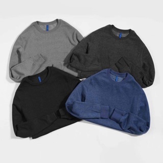 Áo thun sweater nỉ mỏng dài tay vạt bầu