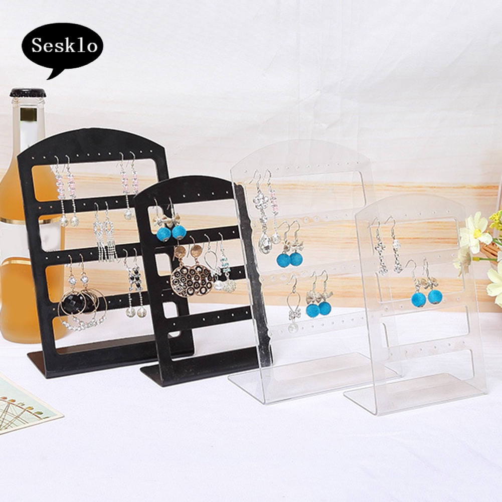 Se Giá Đỡ Trưng Bày Bông Tai Bằng Acrylic 24 / 48 Lỗ Tiện Dụng