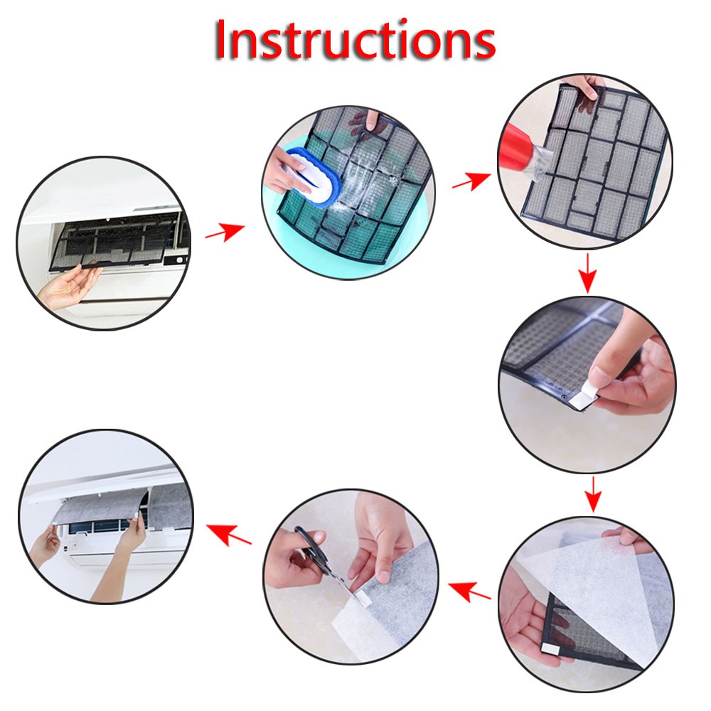 Set 2 tấm giấy chống bụi cho máy điều hòa sử dụng tiện lợi