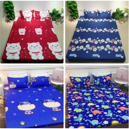 Rẻ nhất Bộ ga gối cotton poly 1m6 hcm 6M018