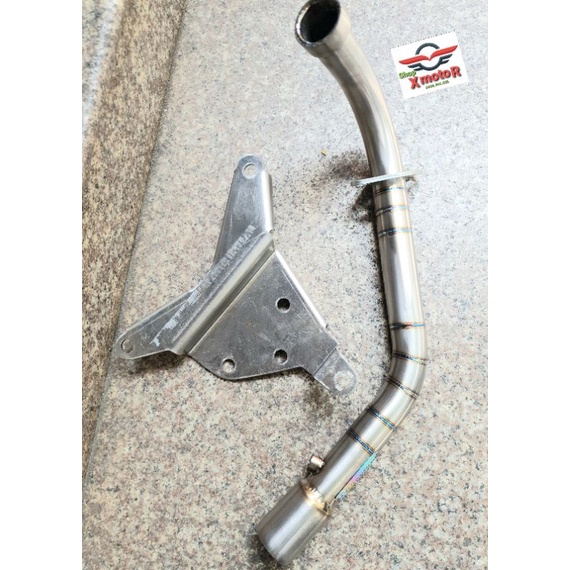 Cổ pô Sh Việt 350cc và bát gắn pô 4 road titan.