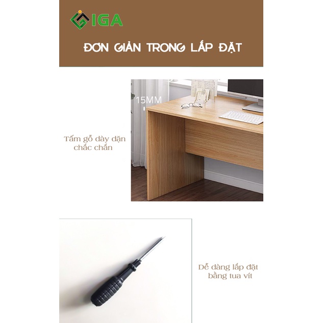 Bàn Làm Việc, Bàn Học IGEA Thiết Kế Kiểu Hàn S-Table, T-Table ( 2 kích thước lựa chọn ) - GP153