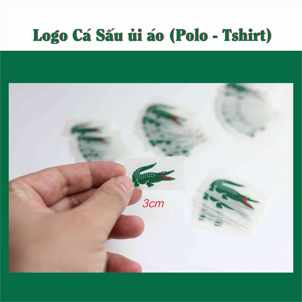Logo ủi Áo quần hình con cá sấu Huyền Thoại - KT 3 - 4cm