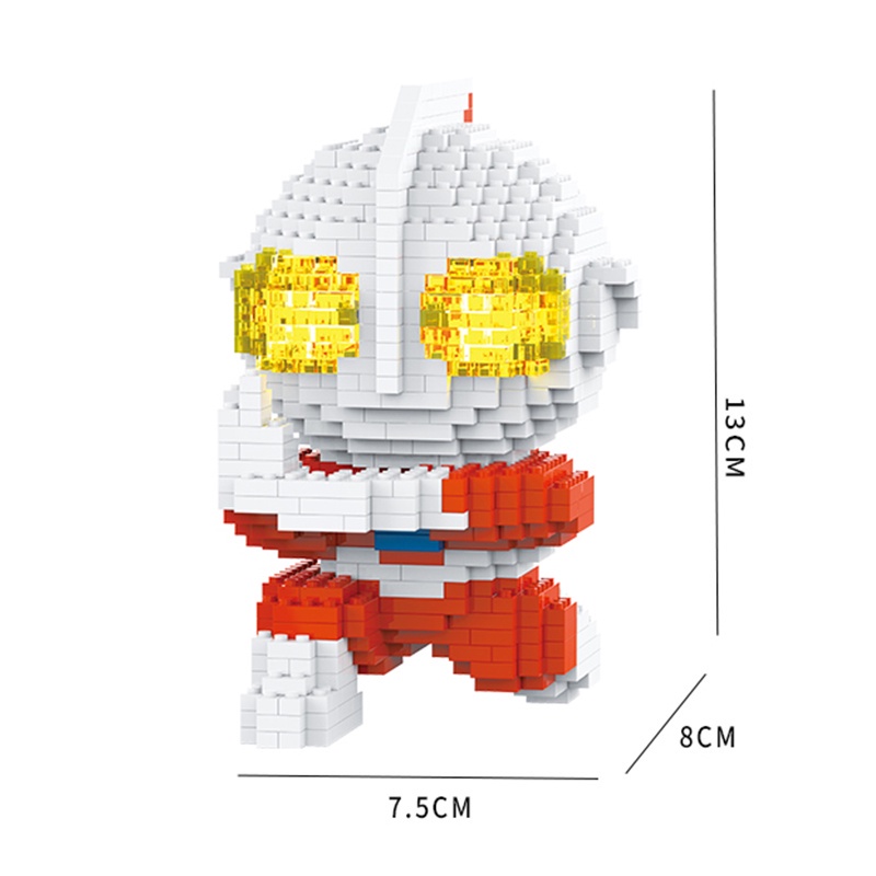 Set đồ chơi xếp hình LEQIAZHIXING siêu nhân phát sáng/ mèo và chuột cho bé