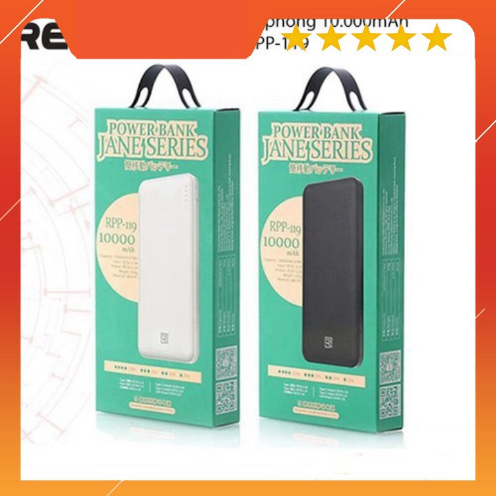 XẢ KHO - BÁN VỐN XẢ KHO -  Pin Sạc Dự Phòng Remax RPP 119 10000mAh 2 Cổng Sạc Lõi Polymer BTC01 KJGHFUROT9578